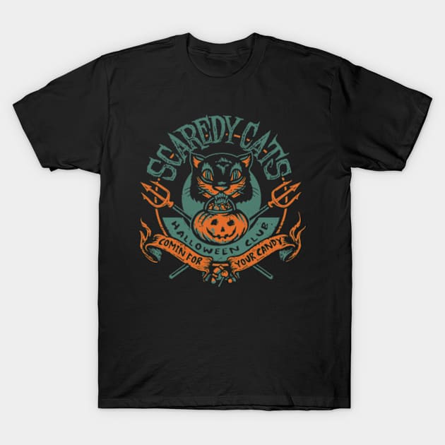 Scaredy Cats T-Shirt by heartattackjack